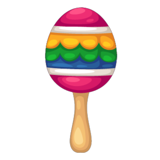 Mexican Traditional Girl Pink Maraca