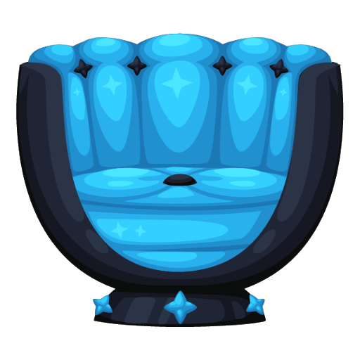Nightclub Blue Chair