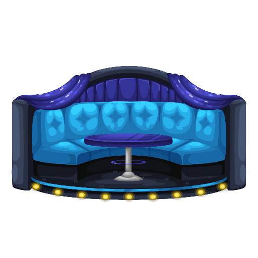 Nightclub VIP Blue Booth