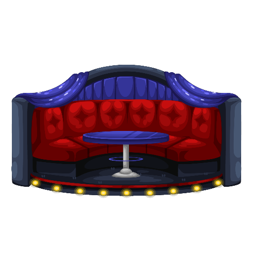 Nightclub VIP Red Booth