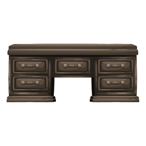 Noir Black Detective Desk