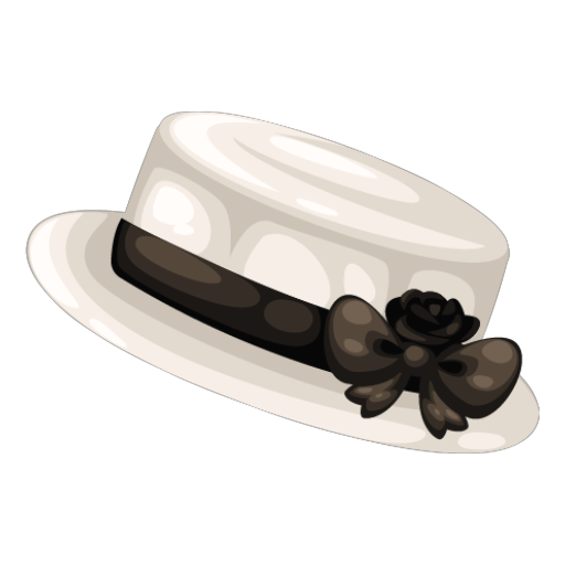 Noir Lady White Hat