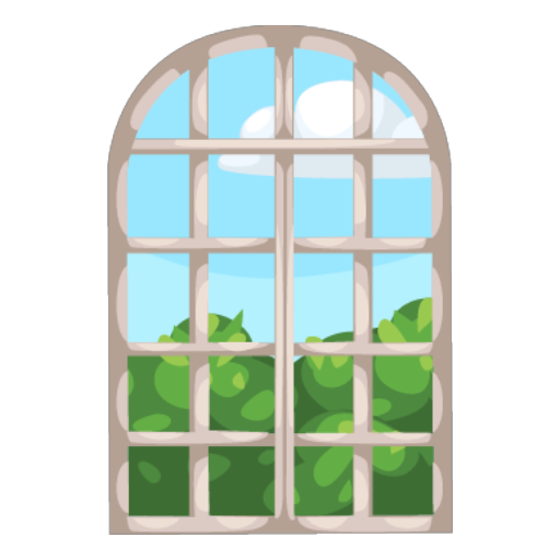 Nursery Garden White Window