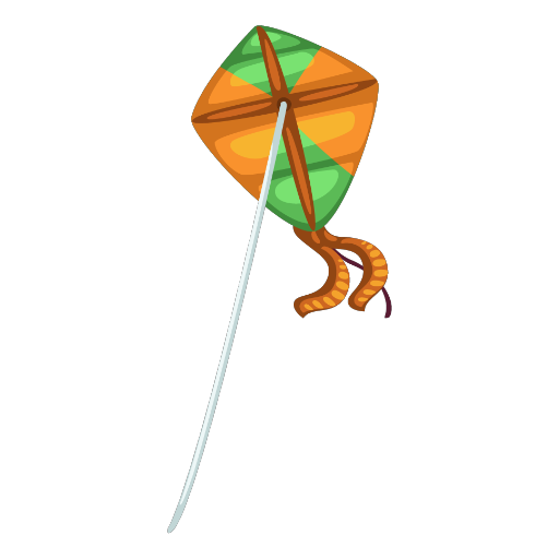 Orange And Green Kite