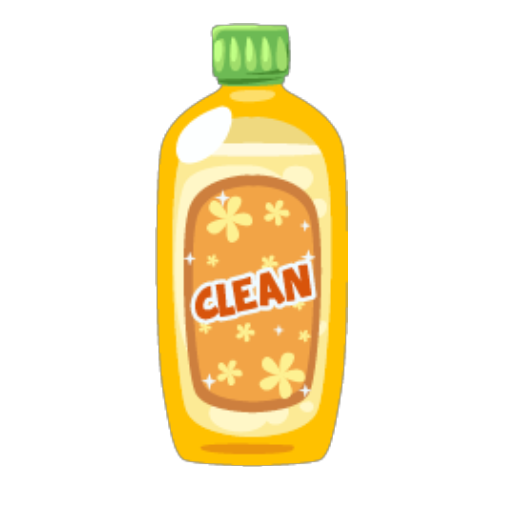 Orange Cleaner Bottle