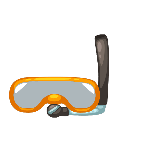 Orange Diving Mask
