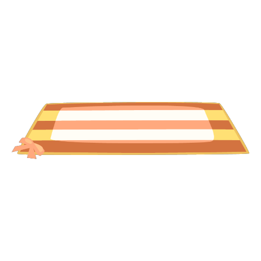 Orange Striped Beach Towel