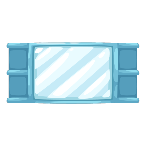 Pastel Blue Bathroom Mirror