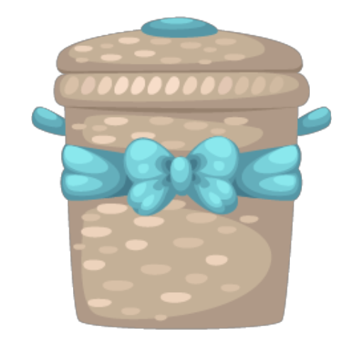 Pastel Blue Laundry Bin