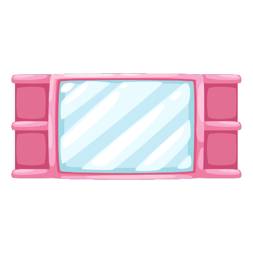 Pastel Pink Bathroom Mirror