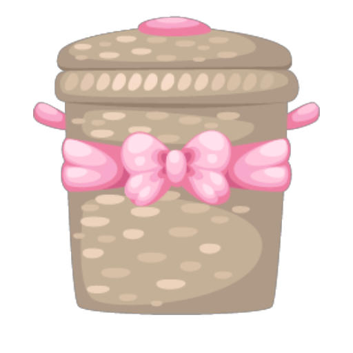 Pastel Pink Laundry Bin