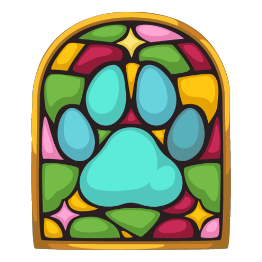 Paw Stained Glass Window