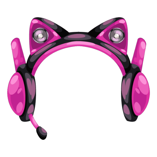 Pink Cyberpunk Cat Headset