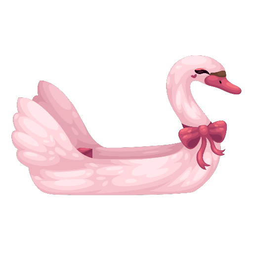 Pink Fishing Swan Boat