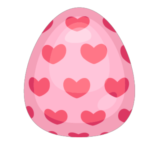 Pink Hearts Easter Egg