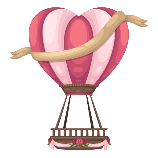 Pink Valentines Air Balloon