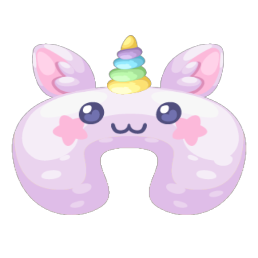 Pony Paradise Neck Purple Pillow