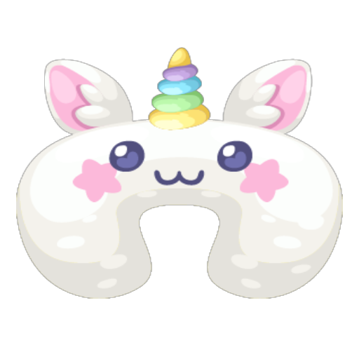 Pony Paradise Neck White Pillow