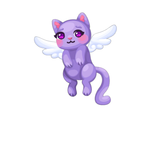 Purple Angel Kitten