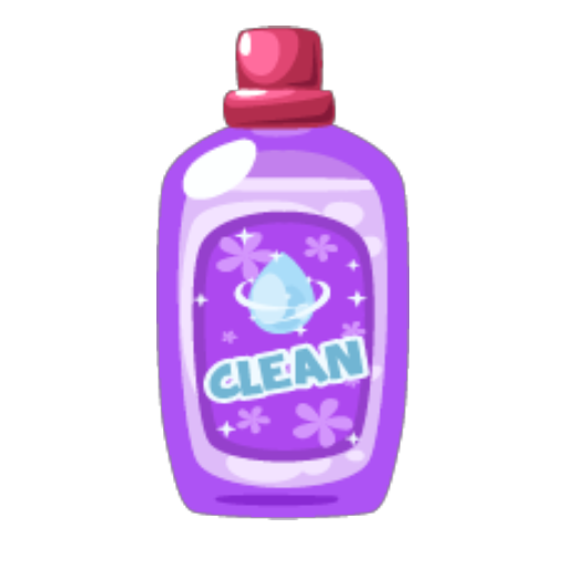 Purple Cleaner Bottle