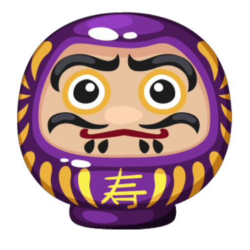 Purple Health Daruma Decor