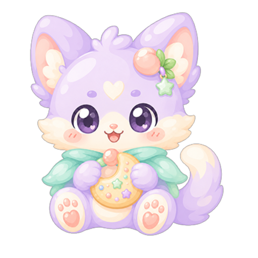 Purple Moon Fox Plushie