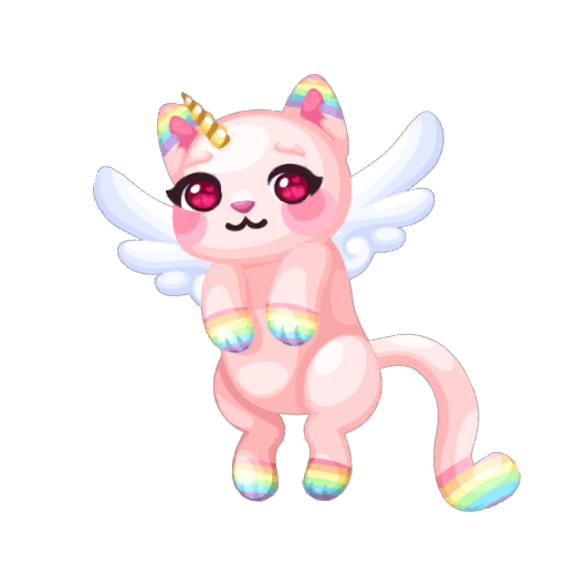 Rainbow Angel Kitten