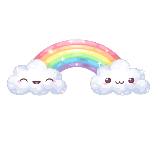 Rainbow Clouds Hat
