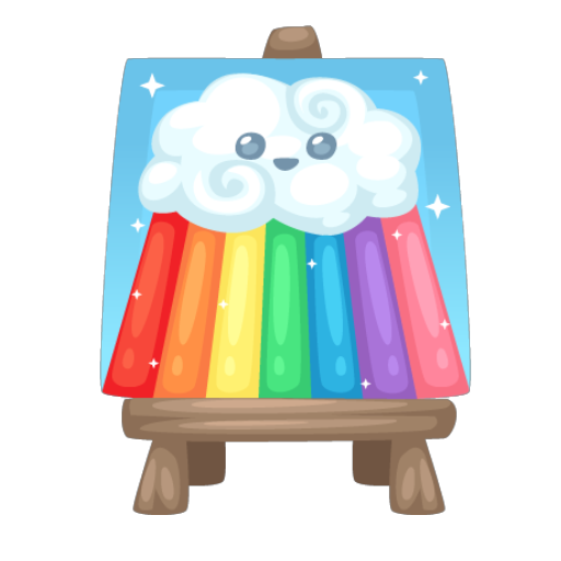 Rainbow Cloudy Painting