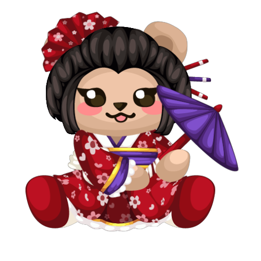 Red Geisha Bear Plushie