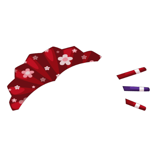 Red Geisha Hair Piece