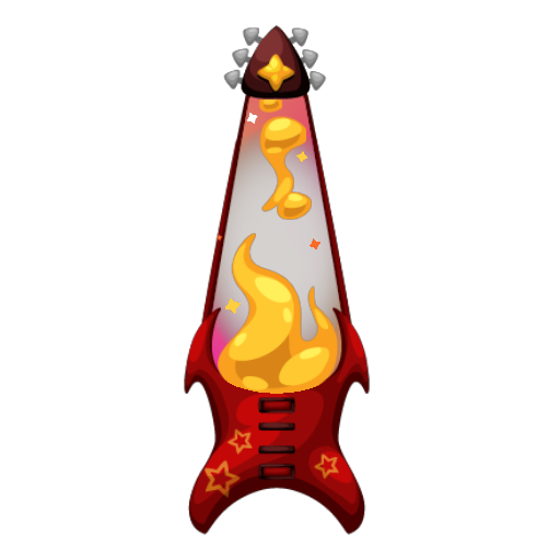Red Guitar Lava Lamp
