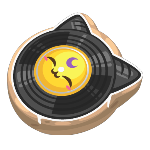 Rock Cat Vinyl Cookie