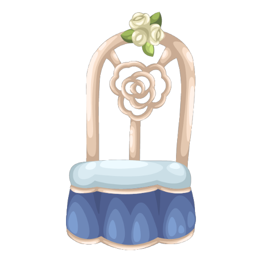 Romantic Rose Blue Chair