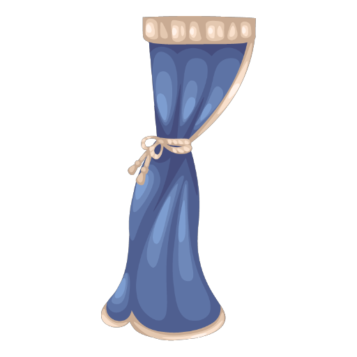 Romantic Rose Blue Courtain