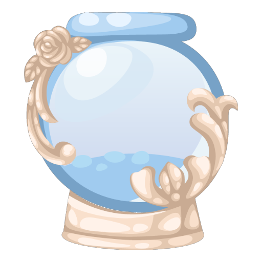 Romantic Rose Blue Snowglobe