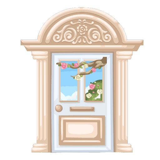 Romantic Rose Door