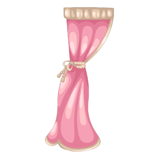 Romantic Rose Pink Courtain