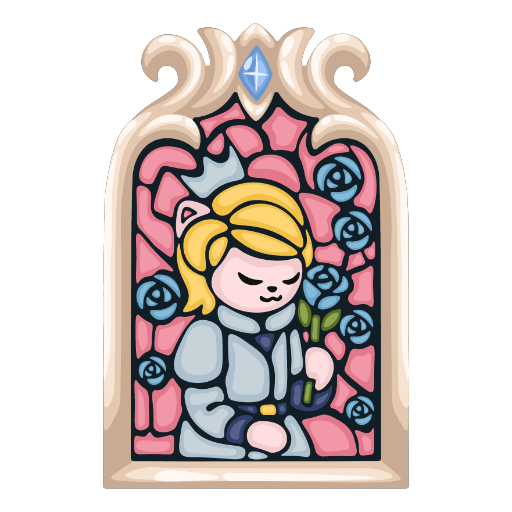 Romantic Rose Prince Stained Glass Window