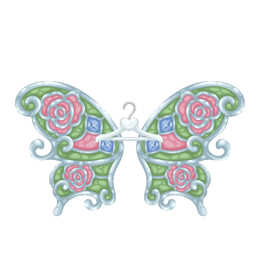 Romantic Rose Queen Stained Glass Wings