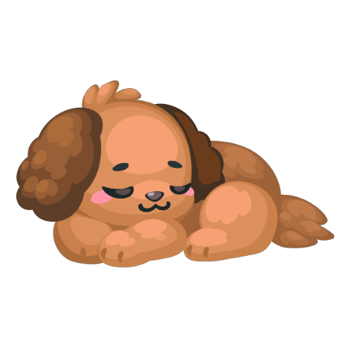 Sleeping Puppy Plushie