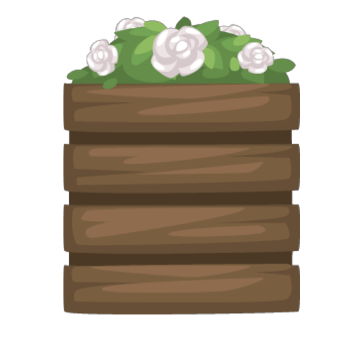 Small White Roses Stand