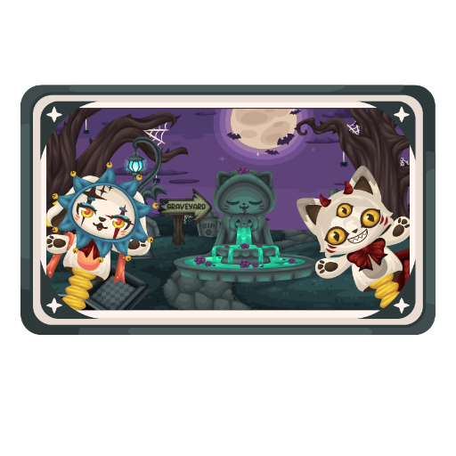 Spooky Cemetery Profile Card
