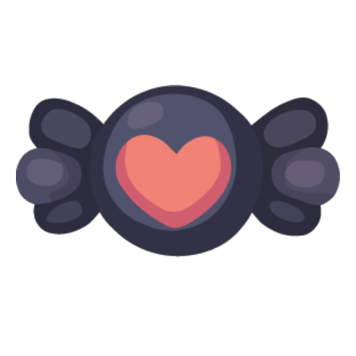Spooky Dark Heart Candy