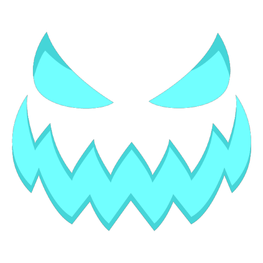 Spooky Pumpkin Blue Face