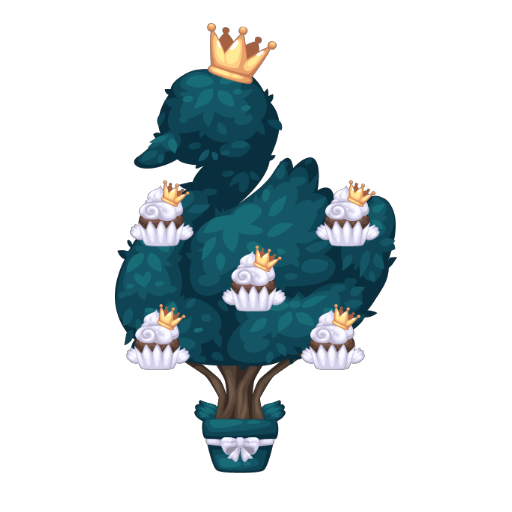 Swan Cupcake Tree Bonsai