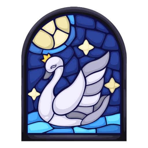 Swan Lake Stained Glass Window