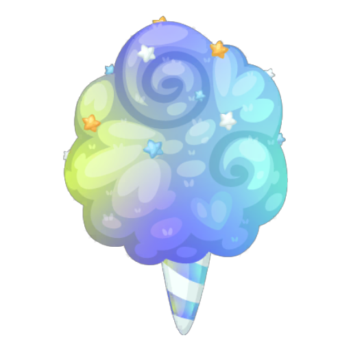 Sweet Blue Rainbow Cotton Candy