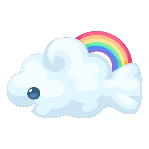 Sweet Cloudy Rainbow Fish