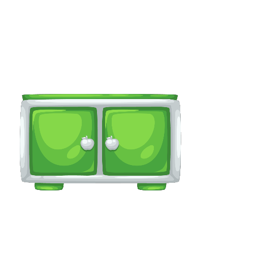 Sweet Green Apple Kitchen Cabinet